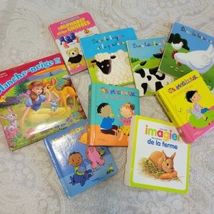 Lot of 9 Toddler books in French
